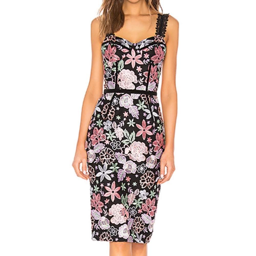 Bronx & Banco 8 Camille Embroidered Sheath Dress